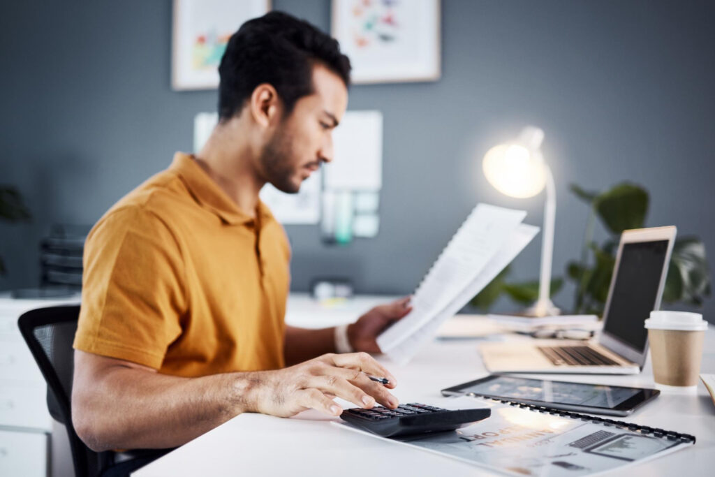 Credit Control Invoice Management Reviewing invoices and payment figures as part of credit control